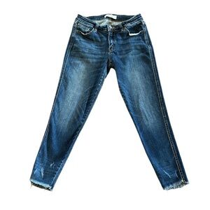 Kancan Estilo Skinny‎ Medium Wash Distressed Denim Jeans Size 29